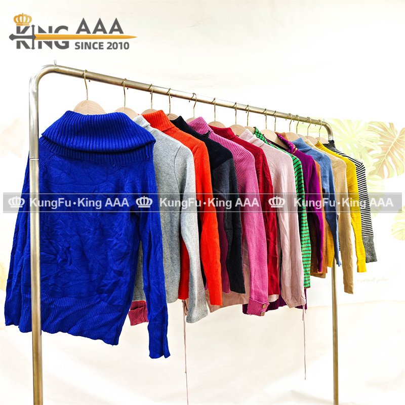 KINGAAA women turtleneck long sleeve used women used clothes second hand clothing supplier used clothes for sale
