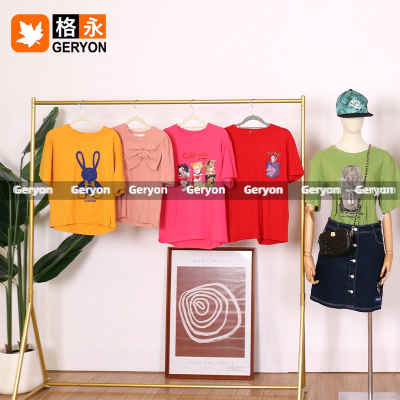 womens crop top used summer clothes used women clothes clothes bales mixed used clothing second hand casual t shirts