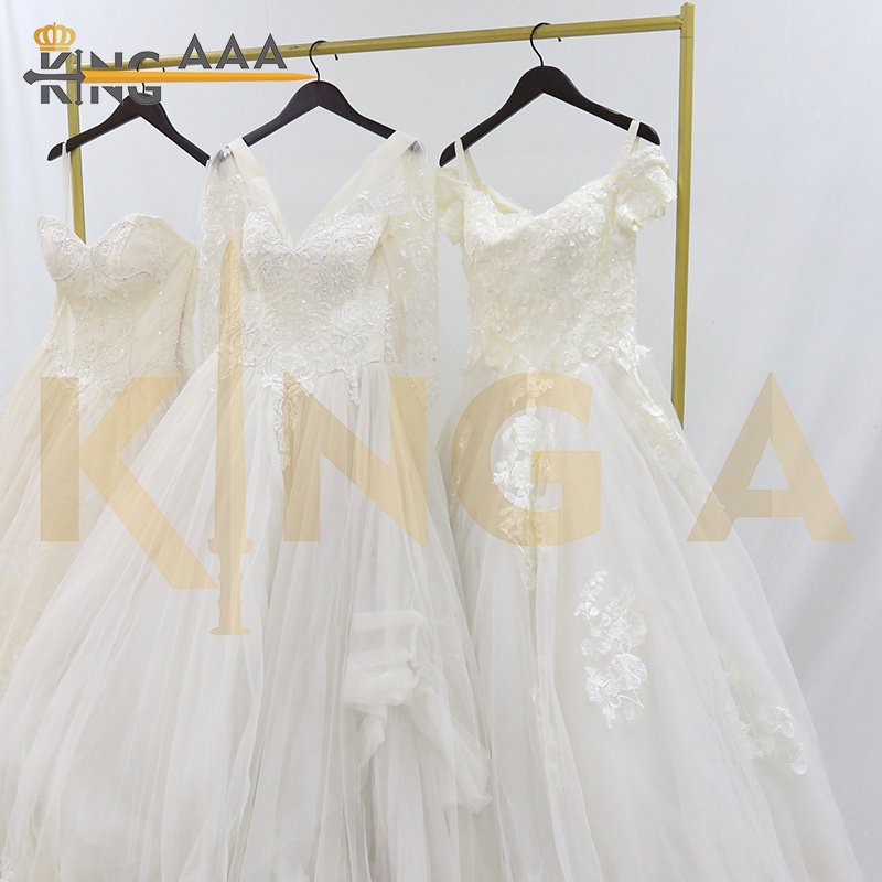 Deluxe Italy design evening dress used clothes cheap second hand Wedding Dress