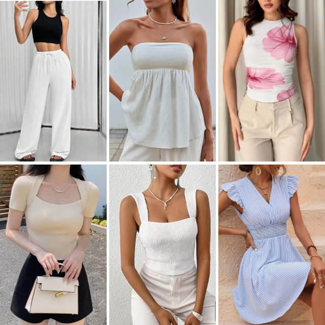 2024 Tail cargo Printed Women's Mixed Clothing Casual Dress Strap Printed Top Sexy Short Skirt Random Delivery