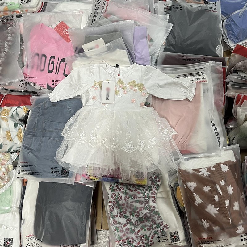 Branded Kids Girls Dresses Stock Original Surplus Overruns Leftover Baby Wears Summer Clothes