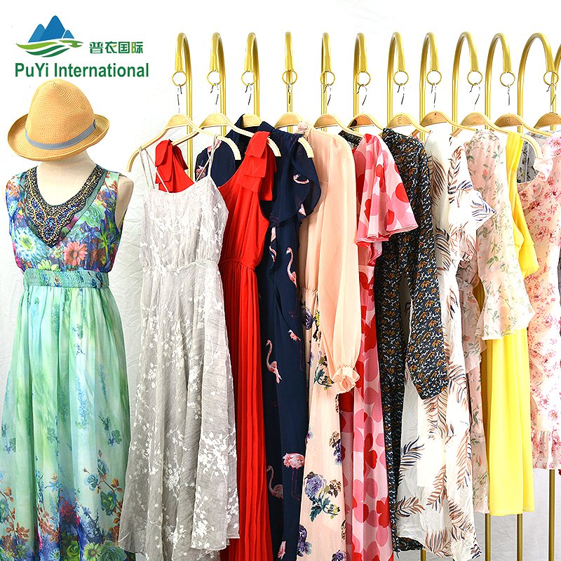 summer silk chiffon dress used clothing bales 100kg mixed type clothes garments bales in kenya