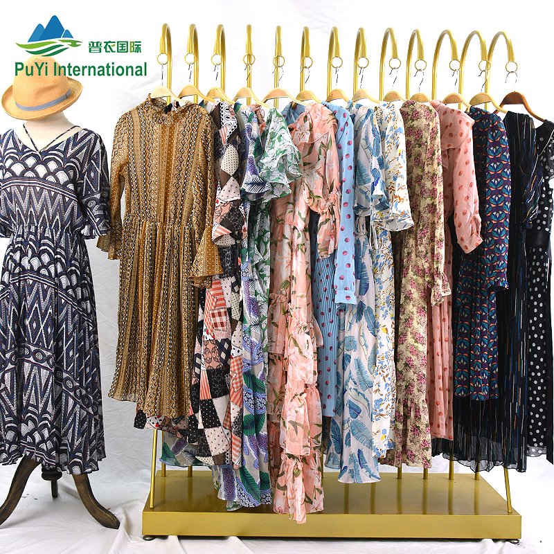 summer silk chiffon dress used clothing bales 100kg mixed type clothes garments bales in kenya