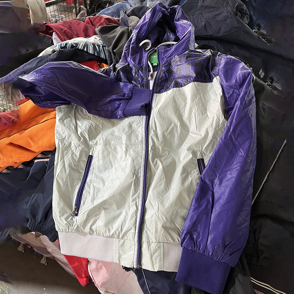 Used Light Weight Men Casual Fashion Coat Sport Second Hand Windbreaker Zipper Men Jacket With Pocket ukay ukay bales