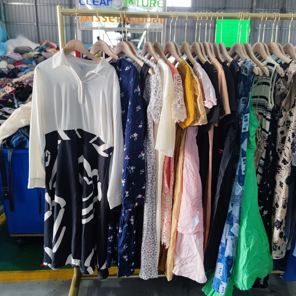 Wholesales Premium Mixed Vintage Floral Dress Ukay Ukay Used Clothing Bale 45kgs Cotton Long Dresses