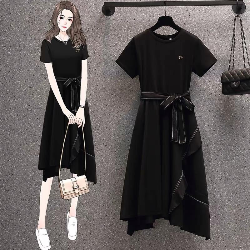2024 Spring/Summer New Women's Fashion Casual Heavy Industry Sequins Embroidered Short Sleeve Dress