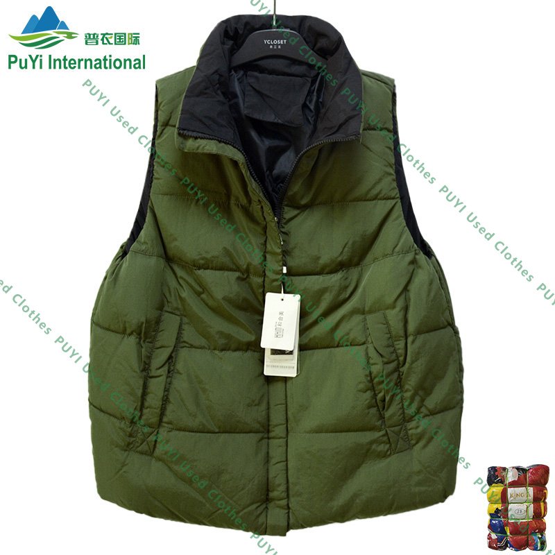 Winter waistcoat thick jacket used clothes hoodie jacket bale second hand clothes a grade from uk
