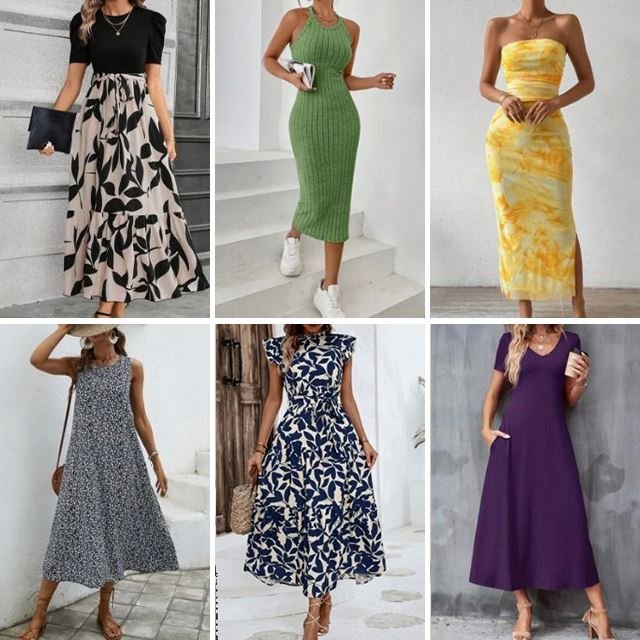 2024 brand-new women's elegant women's casual short sleeved dresses women's summer dresses clearance random shipment