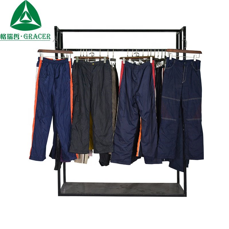High end used clothing second hand clothing in bales jogger pants nylon