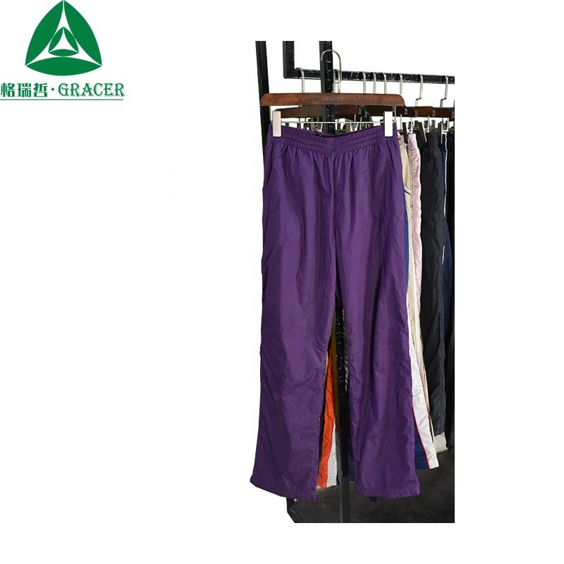 High end used clothing second hand clothing in bales jogger pants nylon