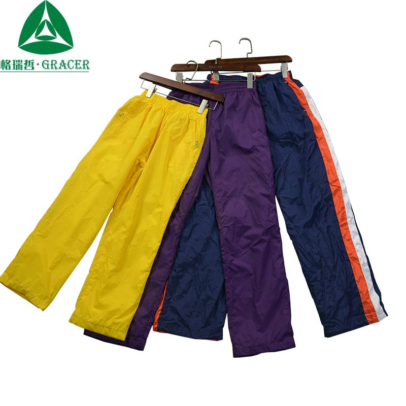 High end used clothing second hand clothing in bales jogger pants nylon