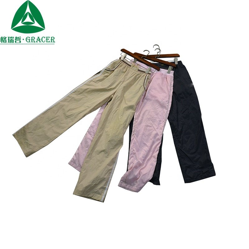 High end used clothing second hand clothing in bales jogger pants nylon