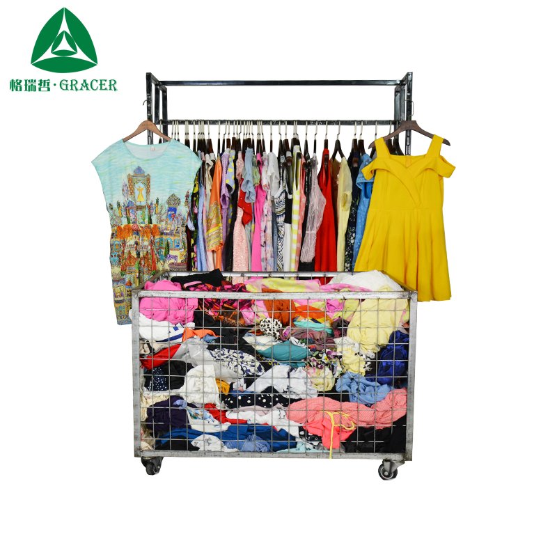 Ladies Thrift Cotton Dress Used Clothes Original Second Hand Clothing Ukay Ukay Bale