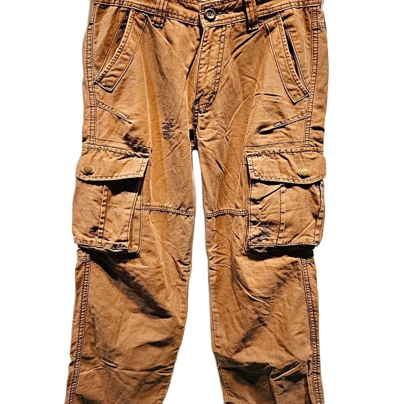 High quality second hand adult cargo pant long wholesale factory class b used pants