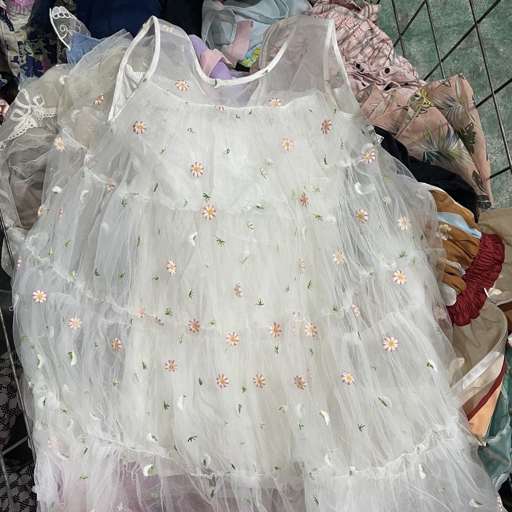 wholesale bulk high quality plus size women's dress floral long for China Used clothes mixed bales