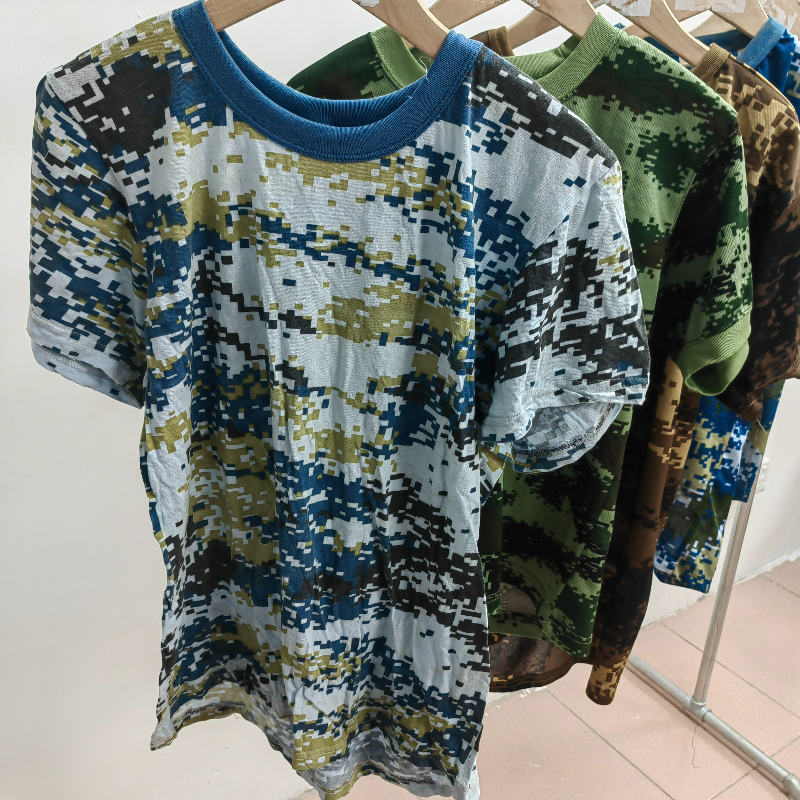 2023 Camouflage Cotton T-Shirt For Men Used camouflage short sleeves Oversized T-Shirt Second hand clothes bales