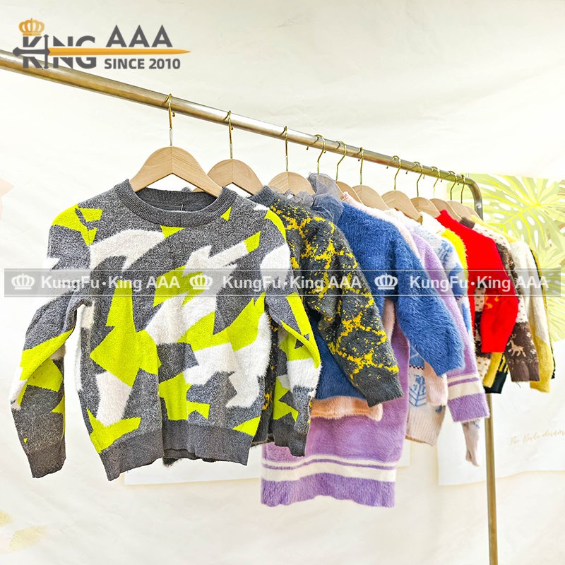 KINGAAA used sweater kids clothes used bales baby clothes mixed bale second hand clothes for kids 1-10 years old