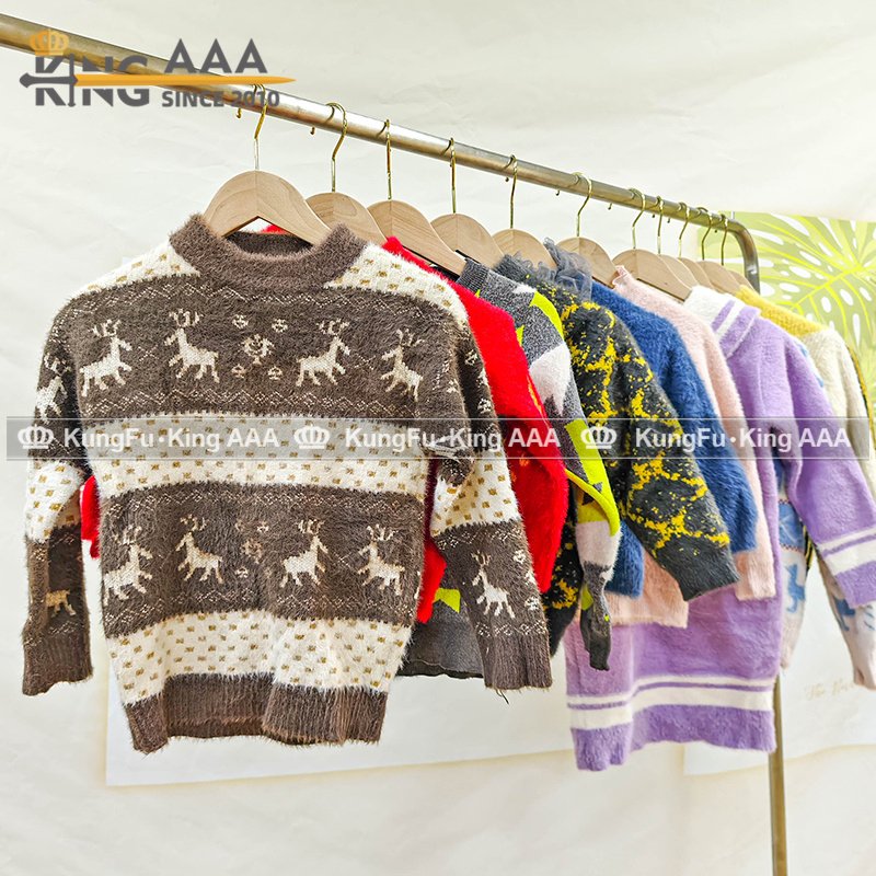 KINGAAA used sweater kids clothes used bales baby clothes mixed bale second hand clothes for kids 1-10 years old