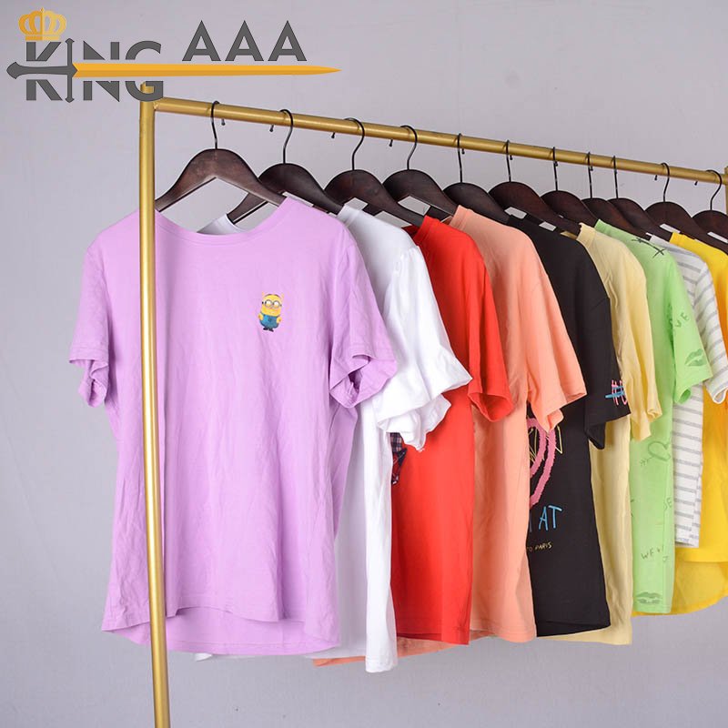second hand preloved random women clothing in bales apparel good stock Used Clothes T-shirt women