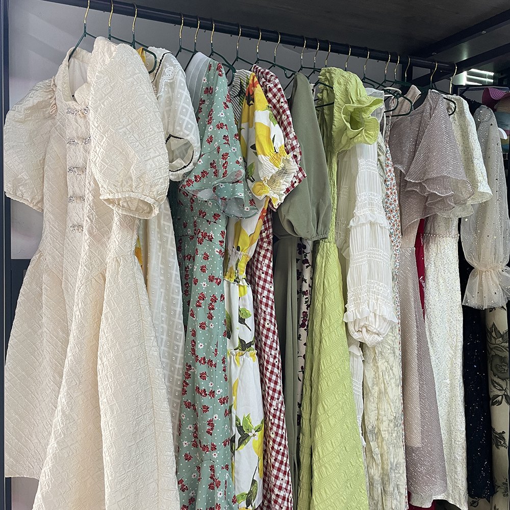 Summer Thrift Korean Used Clothing Cotton Second Hand Long Dress Used Dress in Bales for Women Adults Mixed Colors