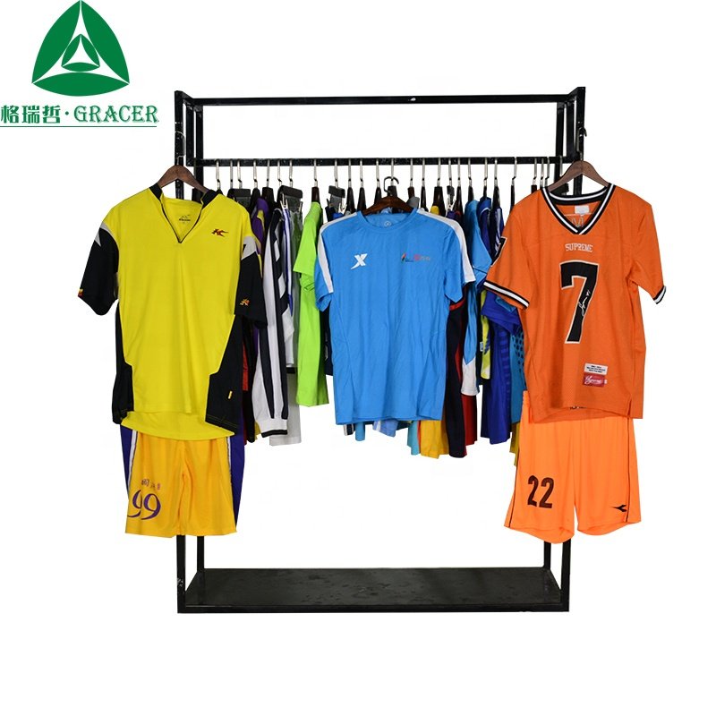 Wholesale Used Sportswear Soccer Jerseys Summer Short Sleeved Used Clothes Men Jersey Set In Bales