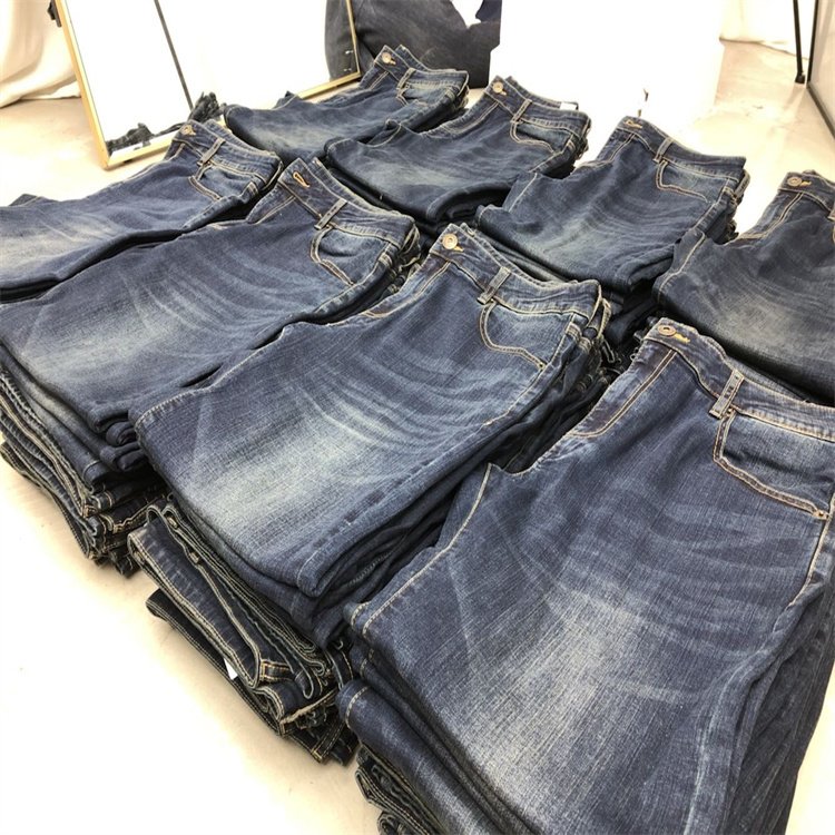 stock new wholesale used blue jeans classic fashion second-hand pants denim man's used jeans biker skinny jeans stock wholesale