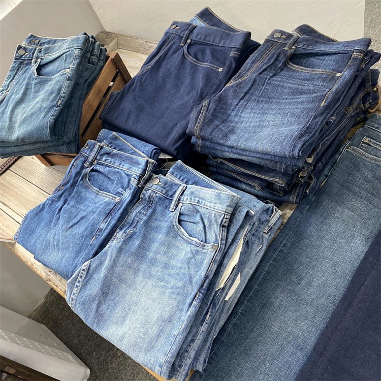 stock new wholesale used blue jeans classic fashion second-hand pants denim man's used jeans biker skinny jeans stock wholesale