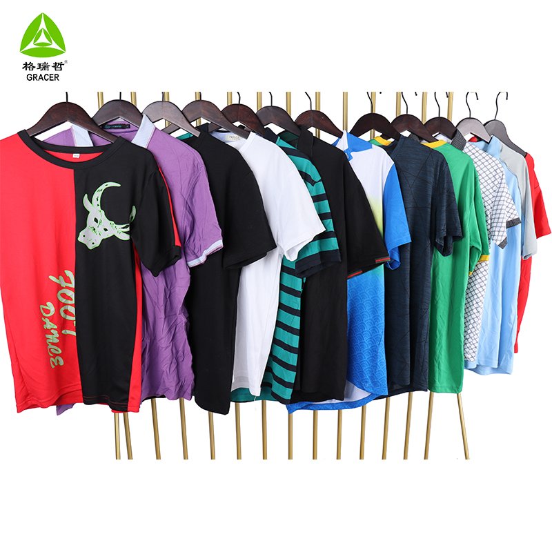 Thrift Clothing Brand Casual O-Neck Mixed Style Used T-Shirt Second Hand Clothes Tee Bales