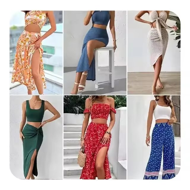 LQ 2024 Fashion stock lot women mix clothes bale croptops bulk clothes assorted brand new clothes women Casual Dresses