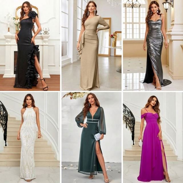 Wholesale of dresses used Sexy deep V-neck dresses Ladies elegant dresses Clearance