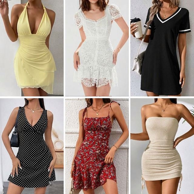 2024 Wholesale Cheap Fashion Elegant Beach Women's Summer Casual Dresses Bulk Random Shipping