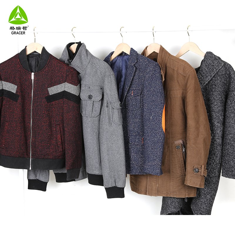 Thrift Stores Used Clothes Branded Bales 45Kg Second Hand Clothing Woolen Woolen Coat In Bundle