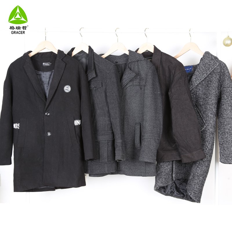 Thrift Stores Used Clothes Branded Bales 45Kg Second Hand Clothing Woolen Woolen Coat In Bundle