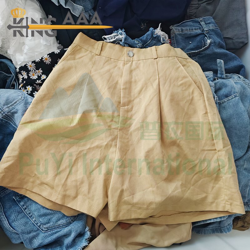 ladies short pants baggy denim shorts second hand mixed bale clothes used clothes from china