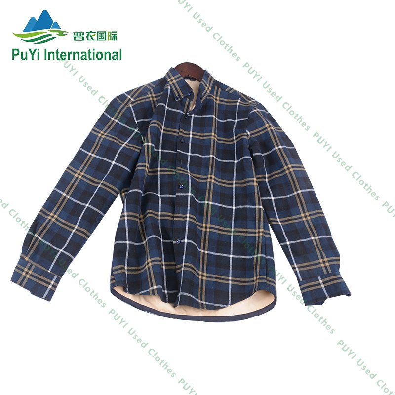 winter men shirt ladies plaid coat second hand branded clothing bales used clothes men shirt us