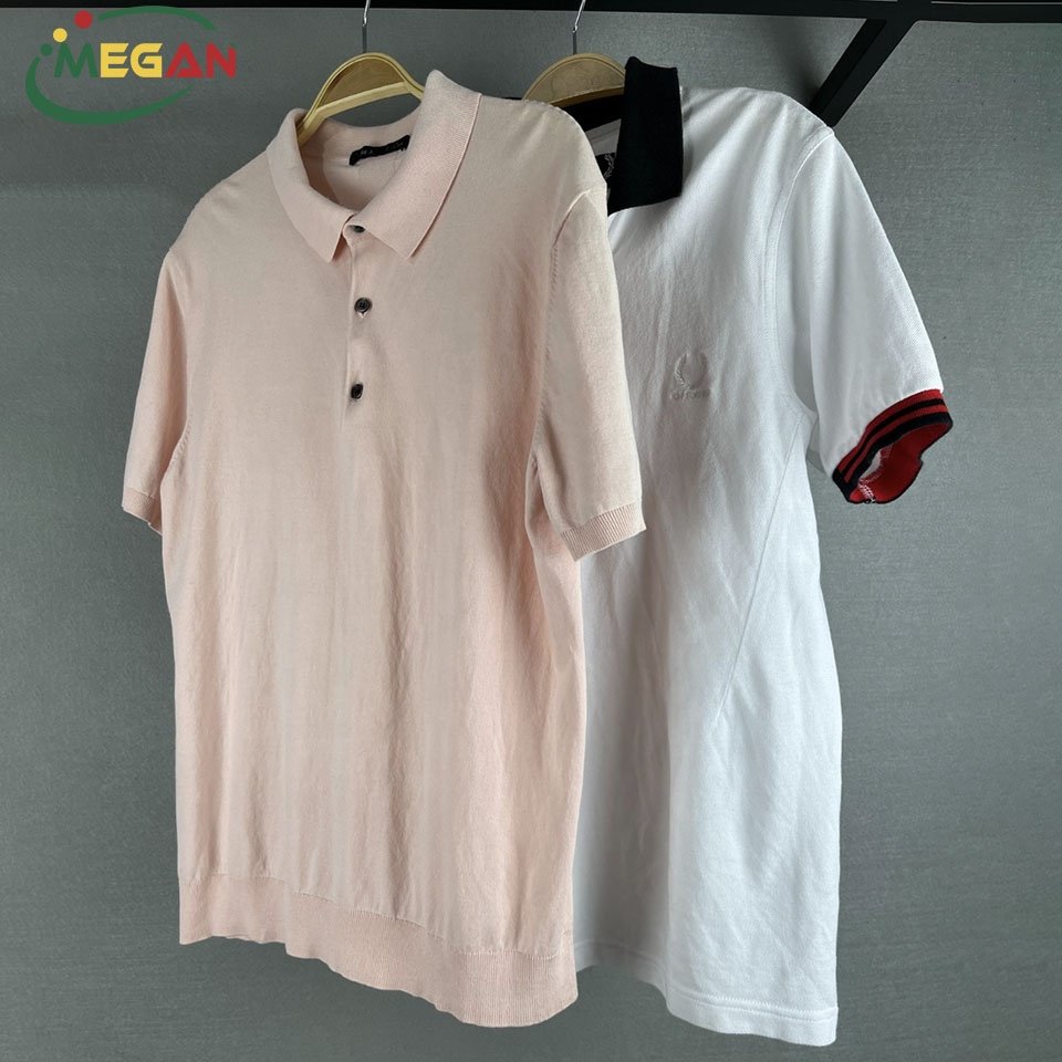 Megan Premium Quality Used Summer Golf Clothes Bales Printed Used Polo Shirts For Men