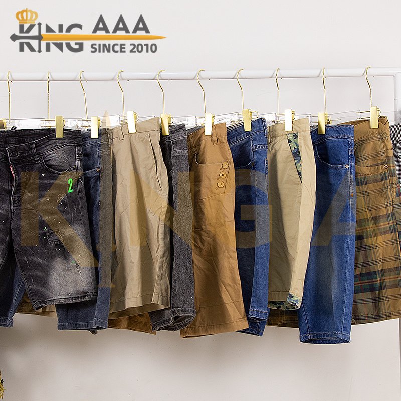 Fashion Multiple Pocket Denim Swear Mens Shorts Pants Summer Loose Straight Large Pocke Second Hand Clothes Draw String Pants