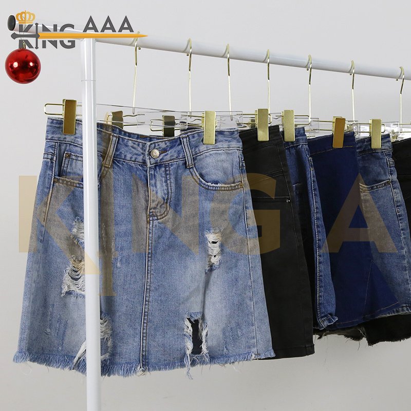 Puyi Used clothes ready to ship Denim girls skirt second hand clothes in bulk