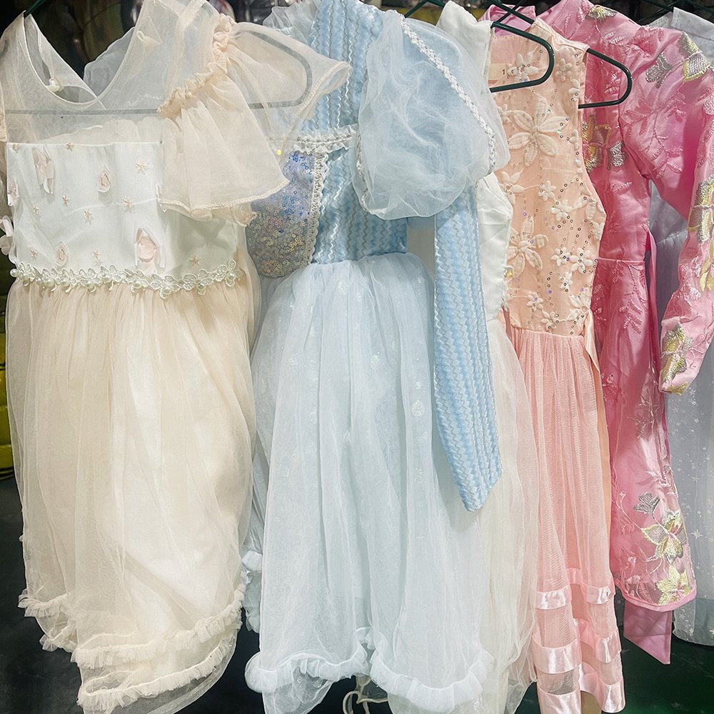 Used Children's Clothing Summer Fashion Girls Dress Factory Wholesale Second Hand Girls Princess Dresses Cheap girls clothing