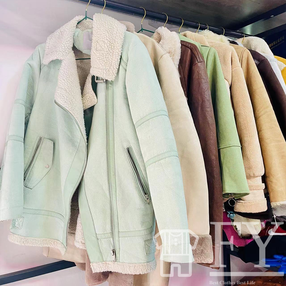 FengYang Used Clothes Winter Coat with Fleece Jacket Clothes Bales for Women Children Adult Men Sort A Factory Outlet