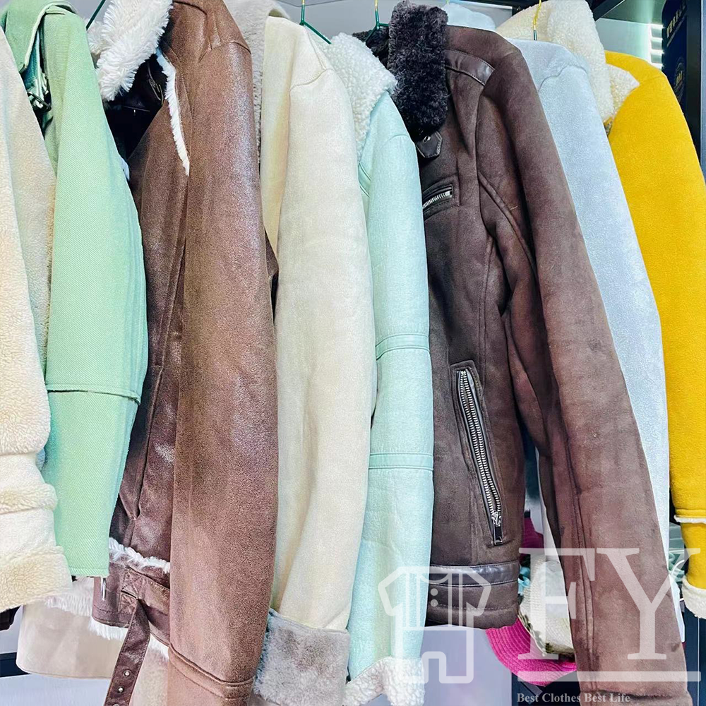 FengYang Used Clothes Winter Coat with Fleece Jacket Clothes Bales for Women Children Adult Men Sort A Factory Outlet