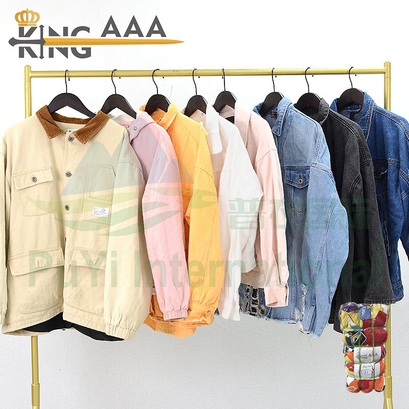 Summer fashion long sleeve overall jeans women used clothes 45kg denim KingAAA Second Hand Clothes