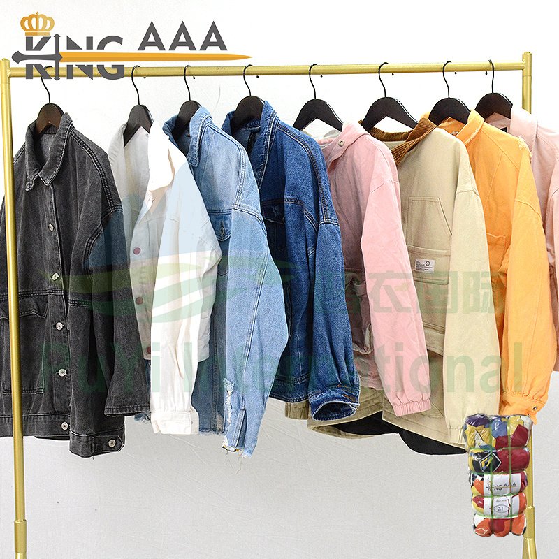 Summer fashion long sleeve overall jeans women used clothes 45kg denim KingAAA Second Hand Clothes