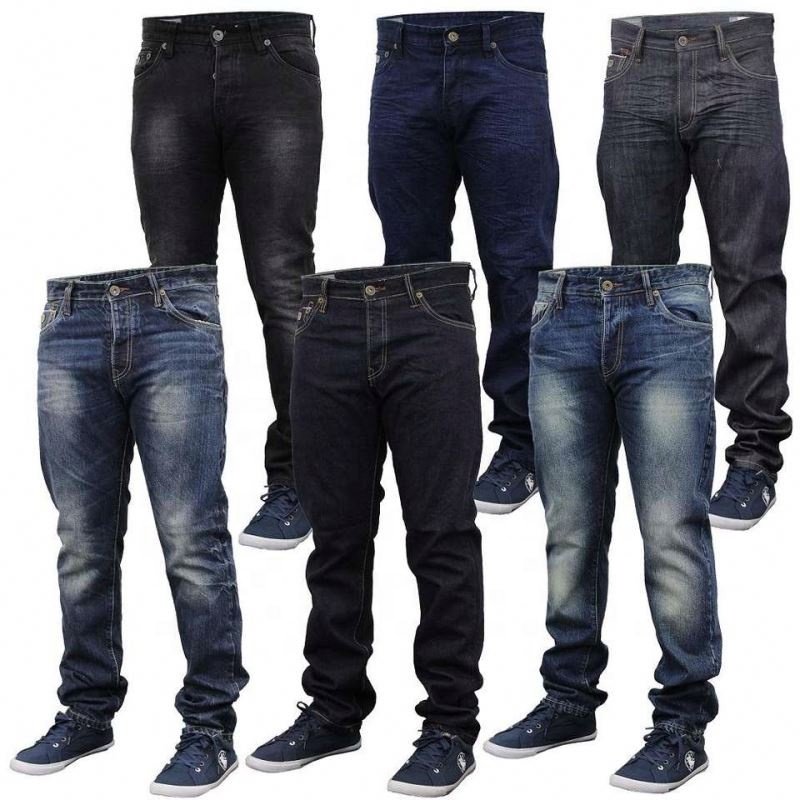 SY 2024 Brand New label Stock Pants Men's Boys Jeans Ultra low price stock brand denim jeans Skinny straight leg jeans