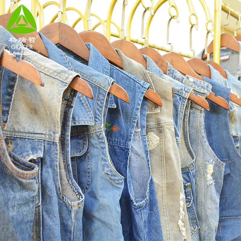 Gracer brand Used Jean Jacket suppliers for second hand clothing used clothes