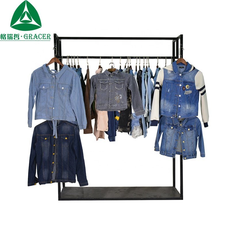 Gracer brand Used Jean Jacket suppliers for second hand clothing used clothes