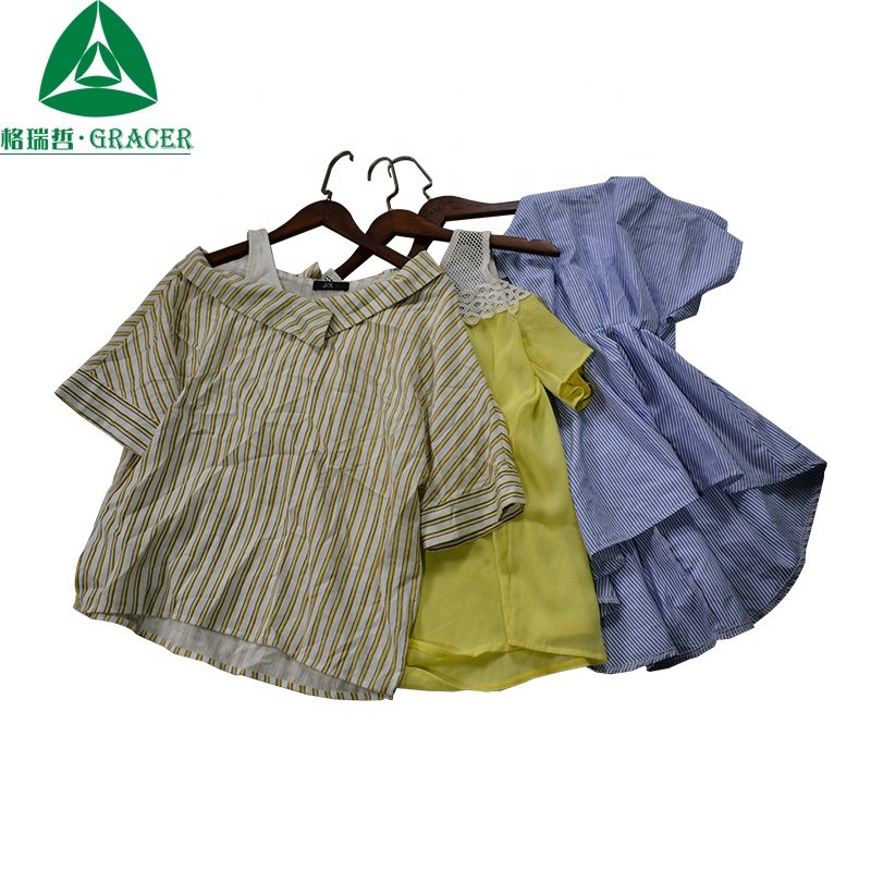 Wholesale Baled Clothing Ladies Cotton Blouse Second Hand Clothes For Africa Style