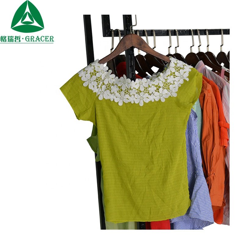 Wholesale Baled Clothing Ladies Cotton Blouse Second Hand Clothes For Africa Style