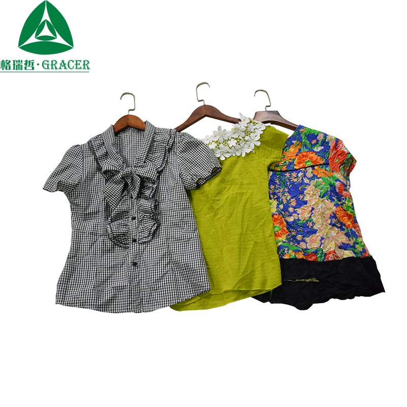 Wholesale Baled Clothing Ladies Cotton Blouse Second Hand Clothes For Africa Style