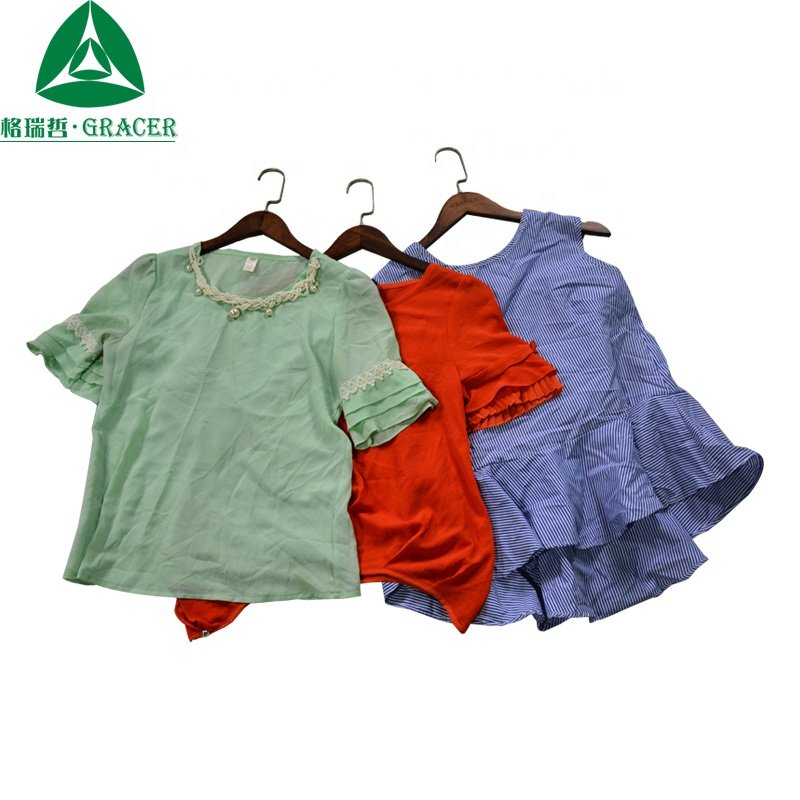 Wholesale Baled Clothing Ladies Cotton Blouse Second Hand Clothes For Africa Style